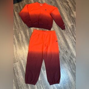 🔥 Champion Ombré Sweatshirt & Joggers Set – Size Large – Authentic Athleticwear